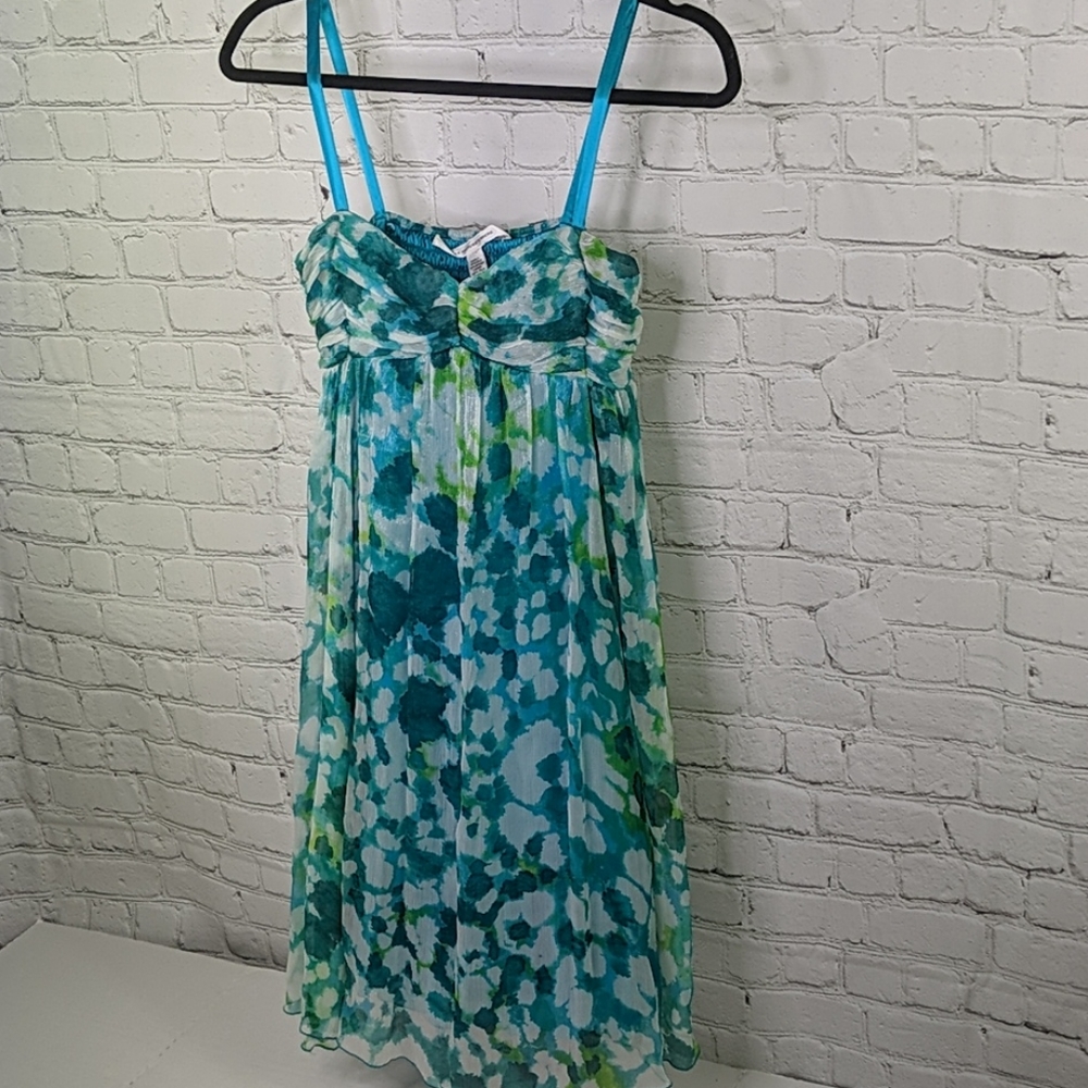 DVF diane von furstenberg watercolor abstract silk dress